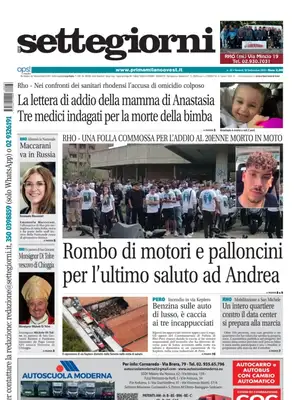 Prima Pagina "Settegiorni | Rho"