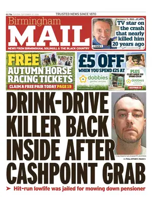 Prima Pagina "Birmingham Mail"