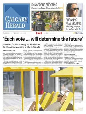 Prima Pagina "Calgary Herald"