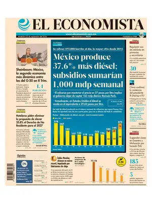 Prima Pagina "El Economista (Mexico)"