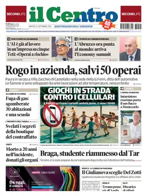 Prima Pagina "Il Centro | Teramo"