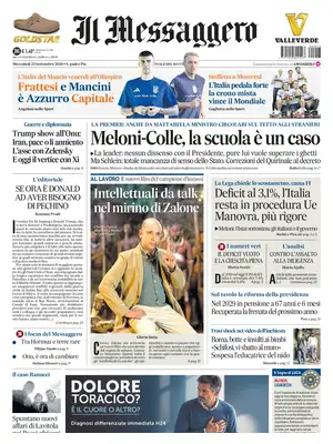 Prima Pagina "Il Messaggero"
