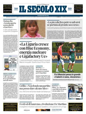 Prima Pagina "Il Secolo XIX"
