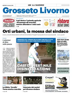 Prima Pagina "La Nazione | Grosseto Livorno"
