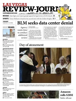 Prima Pagina "Las Vegas Review-Journal"