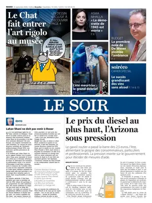Prima Pagina "Le Soir"
