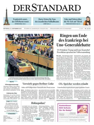 Prima Pagina "Der Standard"