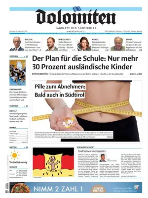 Prima Pagina "Dolomiten"