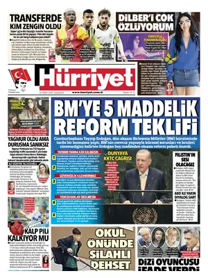 Prima Pagina "Hürriyet"