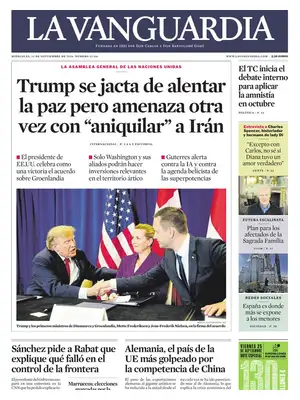 Prima Pagina "La Vanguardia"