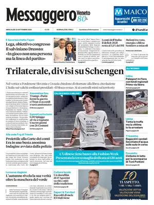 Prima Pagina "Messaggero Veneto | Udine"